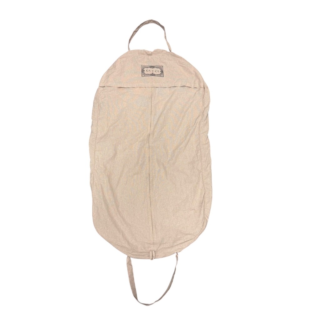 Gucci Beige Cotton Garment Bag Travel Suit Cover 40x25.5 Made in India